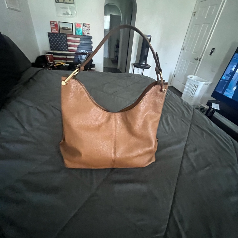 Michael Kors Brown Leather Hobo Bag - Picture 4 of 4